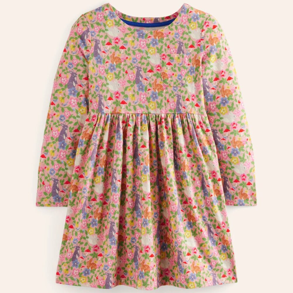 NWOT Mini Boden Long-Sleeved Fun Jersey Dress